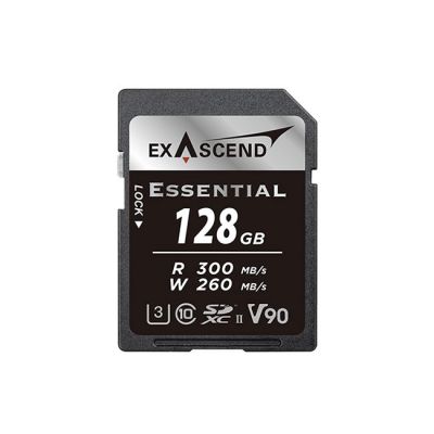 Exascend 128GB Essential SDXC, UHS-II, V90 Memory Card
