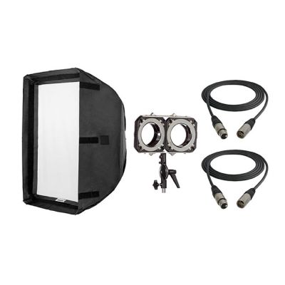 Hive Lighting Double Light Softbox Kit with Double Header Mount for Omni-Color LEDs