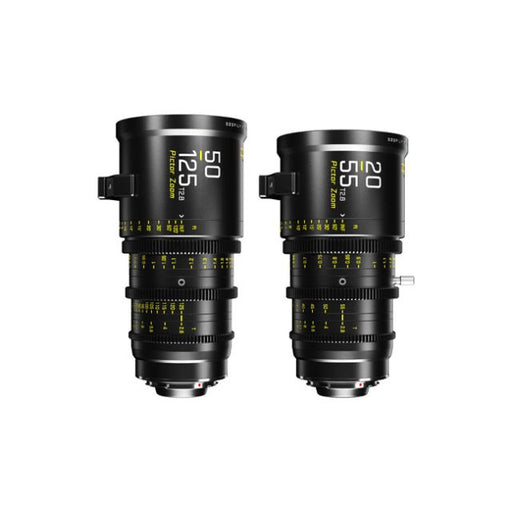 DZOFILM Pictor 20-55mm and 50-125mm T2.8 Super35 Zoom Lens Bundle (PL Mount and EF Mount, Black)