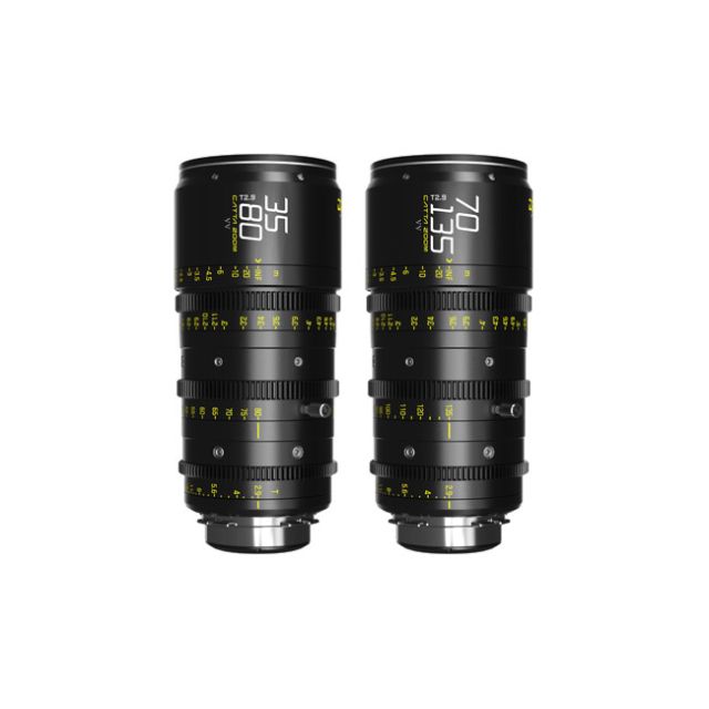 DZOFILM Catta Ace FF 35-80 & 70-135mm T2.9 Zoom Lens Bundle (PL/EF, Black) 