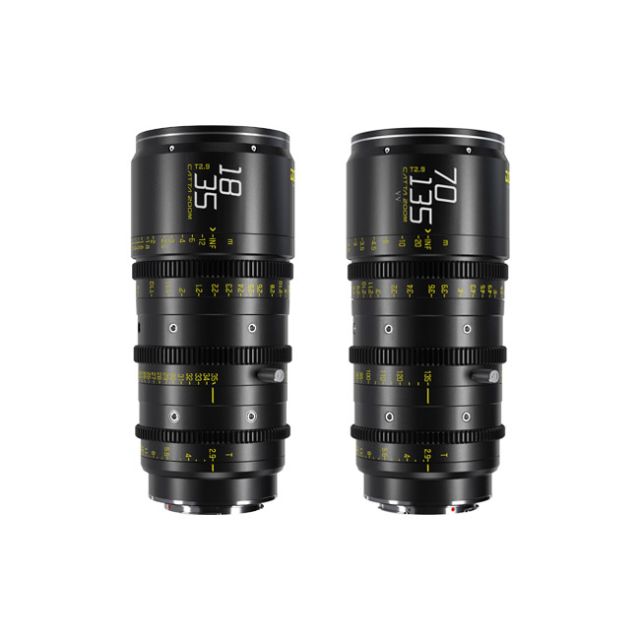 Dzofilm Catta acE Ff 18-35/70-135mm T2.9 Cine 2-Lens Bundle (PL/EF, Black)