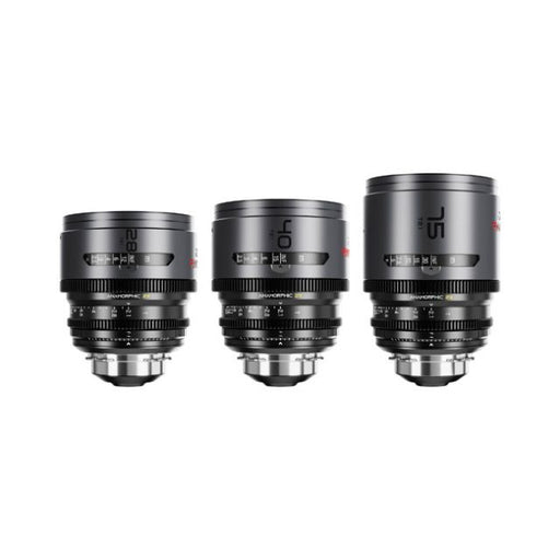 DZOFILM Pavo 2x Anamorphic Prime 3-Lens A Set (28/40/75mm T2.1, Neutral Coating, PL & EF)