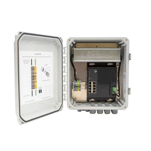 Etherwan Easypoe Lite Series Nema-Rated Outdoor/Indoor ComPLete Security Cabinet Solution (8 Gigabit)