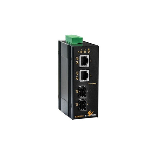 Etherwan Hardened Unmanaged 2-Port 10/100/1000Base Poe+2-Port 100/1000 Sfp Ethernet Switch