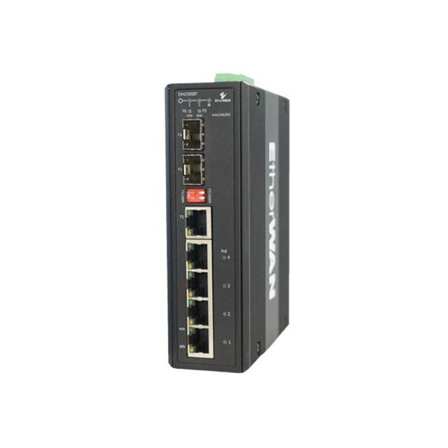 Etherwan Hardened Unmanaged 6-Port Gigabit Poe Switch