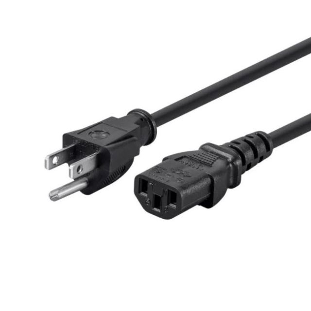 Genustech 6' Power Cord (Nema 5-15P To Iec 60320 C13, 18Awg, 10A/1250W, 125V, 3-Prong, Black)