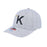 Kelvin Mitchell & Ness 110 Flexfit Adjustable Hat (Gray With Embroidered K)