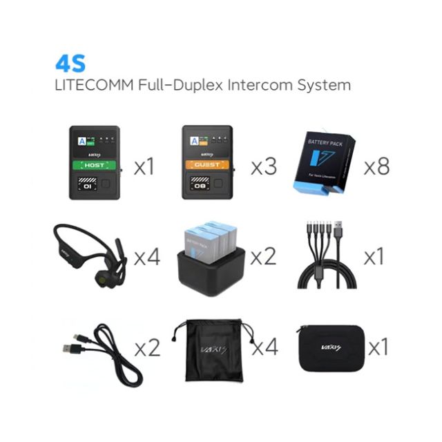 Vaxis Litecomm Full-DuPLex Intercom System 4S