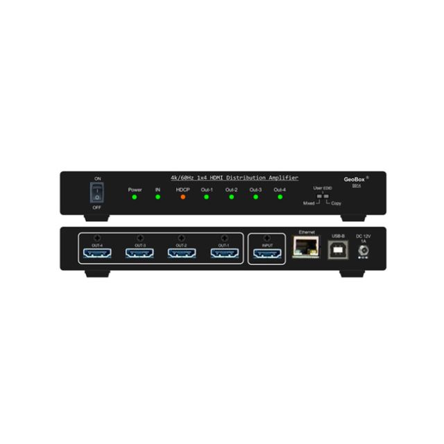 Vigillink S914 UHD 4K/60 1X4 HDMI Distribution AmPLifier (With HDcp2.2 And HDMI2.0)