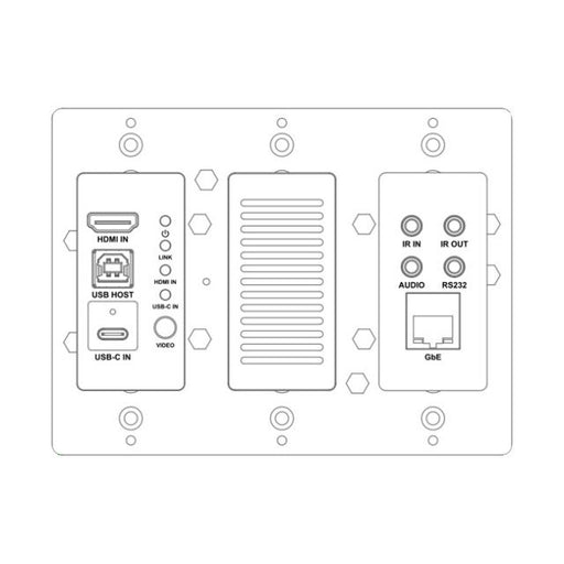 Vigillink Sdvoe Wall Plate Av Signal Transmitter With HDMI And USB-C (Eu)