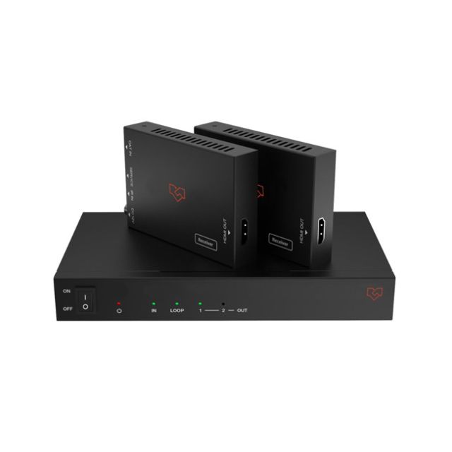 VigilLink 1x2 HDMI 2.0 Distribution Amplifier with integrated HDBaseT Extender (60m)