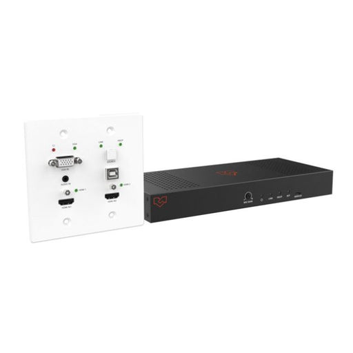 VigilLink 18Gbps 3x1 2xHDMI/VGA Wall Plate Transmitter and Receiver with Auto-Switching (40m, White, TX/RX Pair)