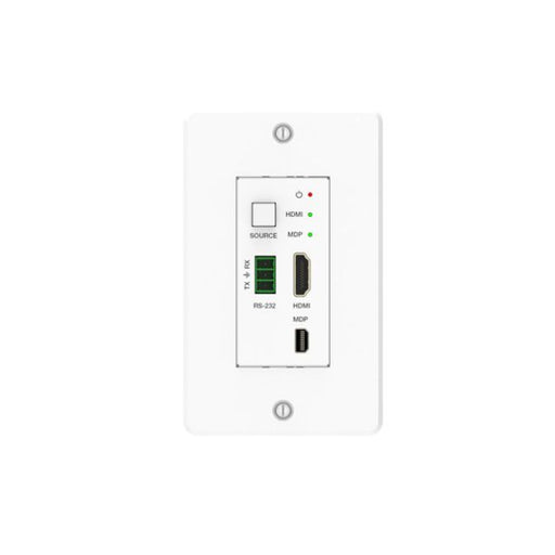 Vigillink 18Gbps 2X1 HDMI/Mini-Dp Wall Plate HDbaset Transmitter With Auto Switching (40M, White)