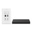 Vigillink 18Gbps 2X1 HDMI/USB-C Wall Plate Transmitter With Auto-Switching, USB2.0 And Included ReCEiver