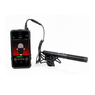 Azden 2-Position Shotgun Mic with TRRS Adapter for iOS