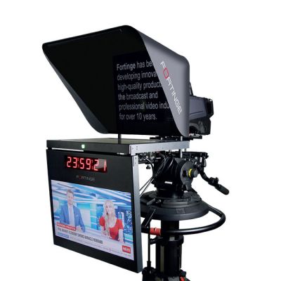 Fortinge 19'' Studio Prompter Set with HDMI, BNC, VGA, SDI, NDI Input (High Brightness)