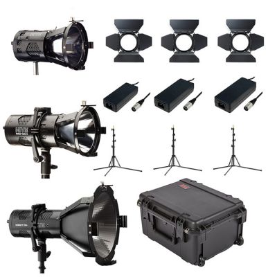Hive Lighting 3 Light Omni-Color LED Kit with 1-BEE 50-C Par Spot, 1-WASP 100-C Par Spot, 1-HORNET 200-C Par Spot