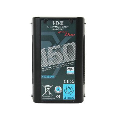 IDX Li-ion High Load V-Mount Battery with 2x D-Taps & USB-C PD 145Wh Battery Pack